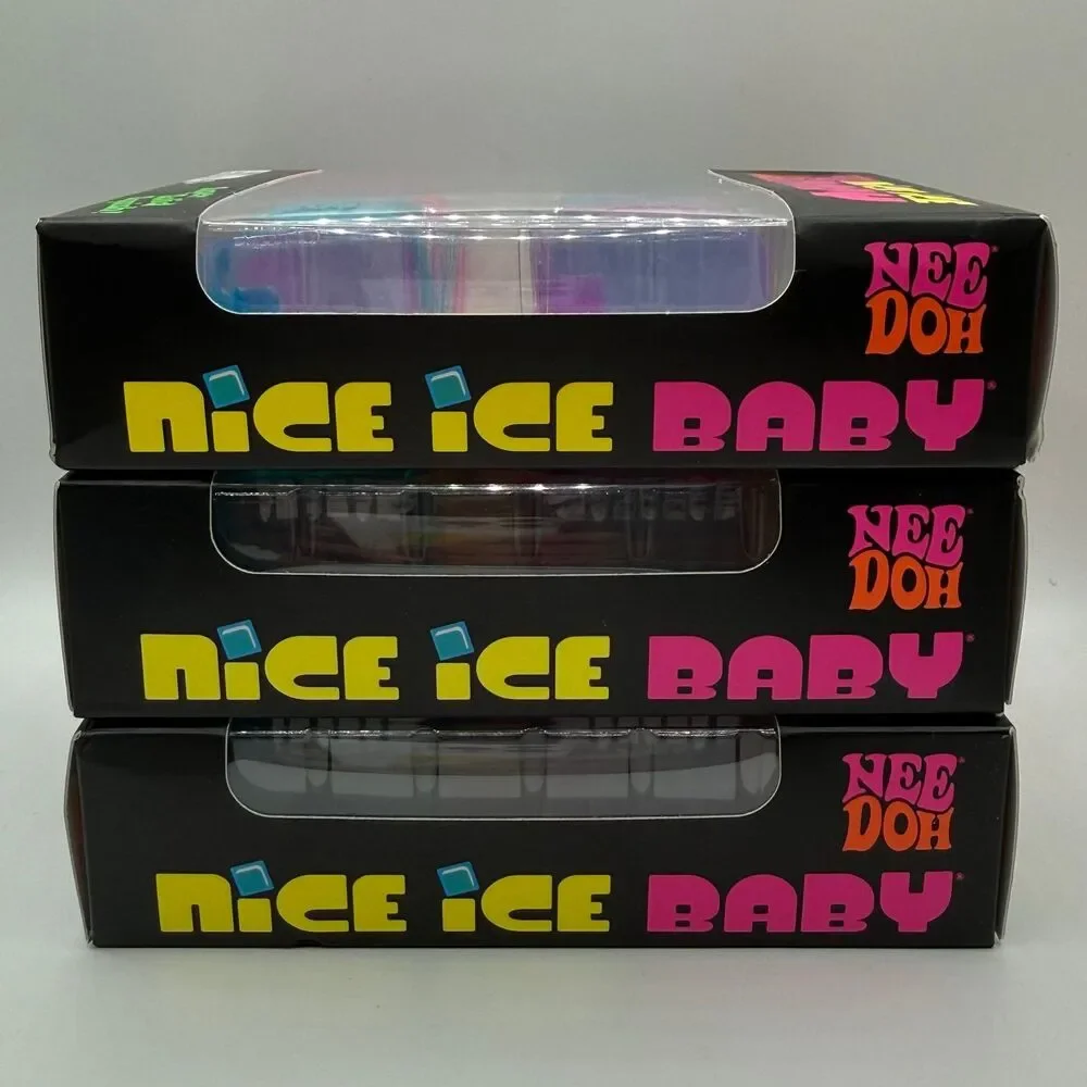 Schylling - NeeDoh Nice Ice Baby *3 Boxes* 4 Cubes Per Box. New Viral Squish Toy